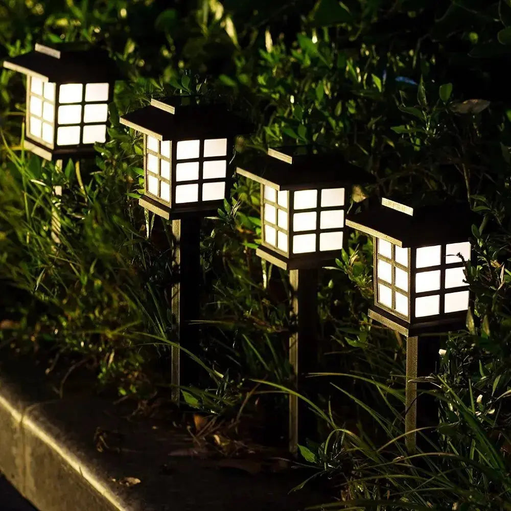 Linterna LED japonesa Buzen conjunto mini-andon solar para balizar el jardín Ropa Japonesa