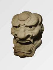 Máscara de estilo japonés Hanshu shishi león guardián en imitación madera esculpida Ropa Japonesa