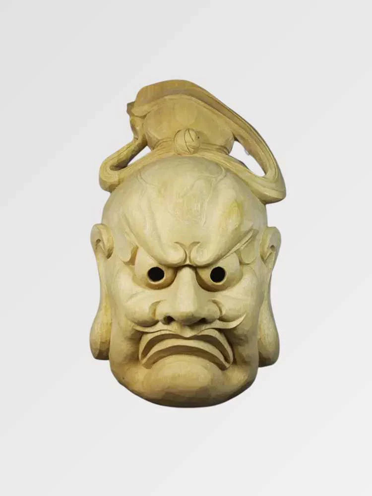 Máscara japonesa real Komori bugaku teatro de corte Heian en imitación madera esculpida Ropa Japonesa