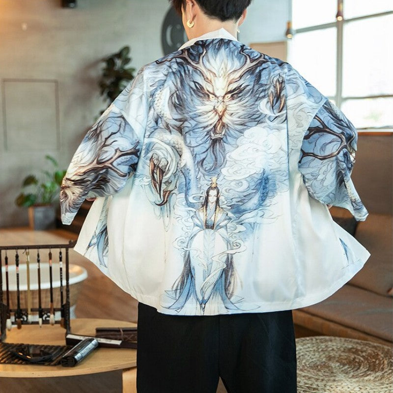 Un kimono masculino con un dragón japonés llamado Ryu-Jin