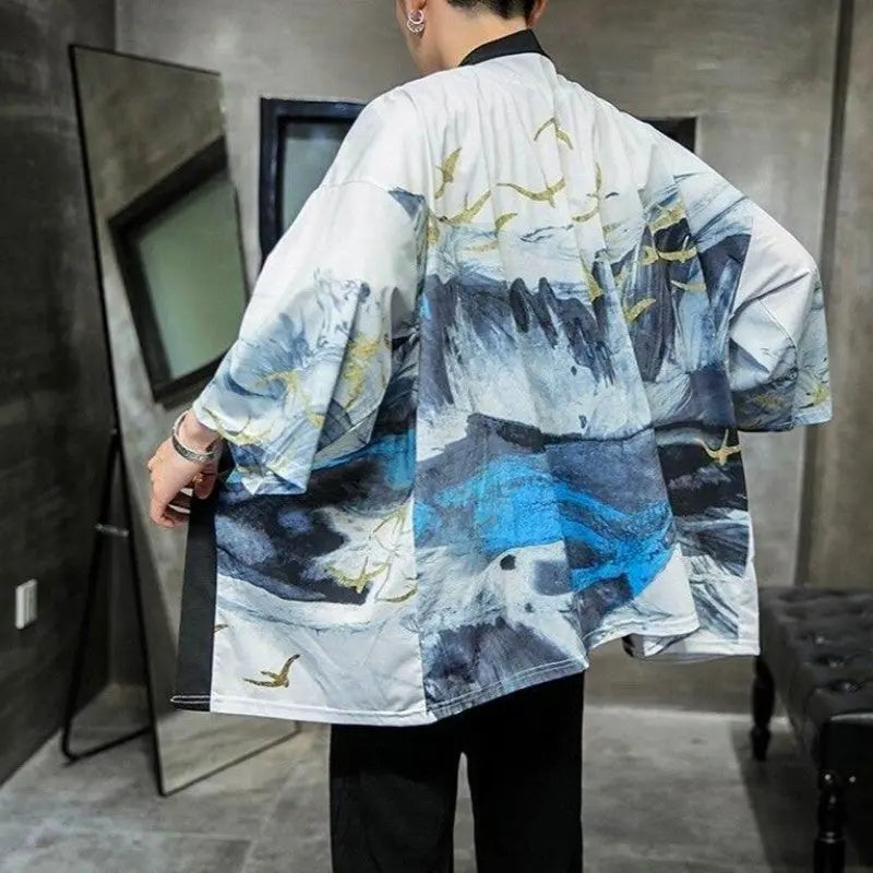 Abrigo kimono para hombre