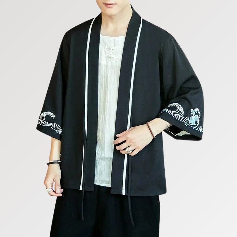 Patrón de camisa kimono para hombre