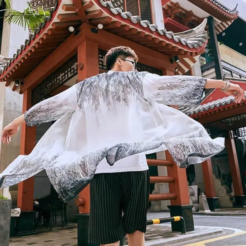 Kimono largo para hombre 'Kazuko'