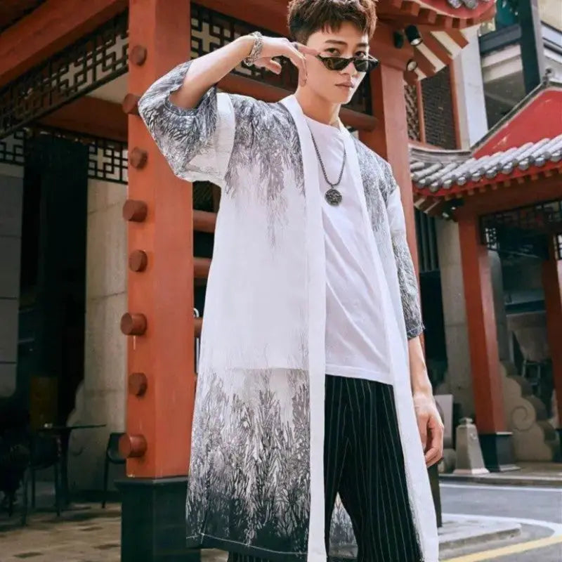 Kimono largo para hombre 'Kazuko'
