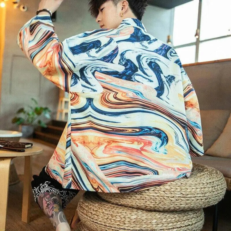Chaqueta kimono moderna para hombre