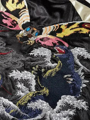 Chaqueta Bomber Sukajan original Yamata vista trasera bordado poliéster cazadora souvenir sukajan streetwear japonés Ropa Japonesa