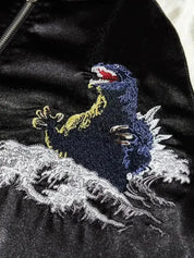 Chaqueta Bomber Sukajan original Yamata vista trasera bordado poliéster cazadora souvenir sukajan streetwear japonés Ropa Japonesa