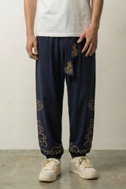 Pantalón Ancho Japonés 'Kumo' Marino pantalón japonés streetwear Ropa Japonesa
