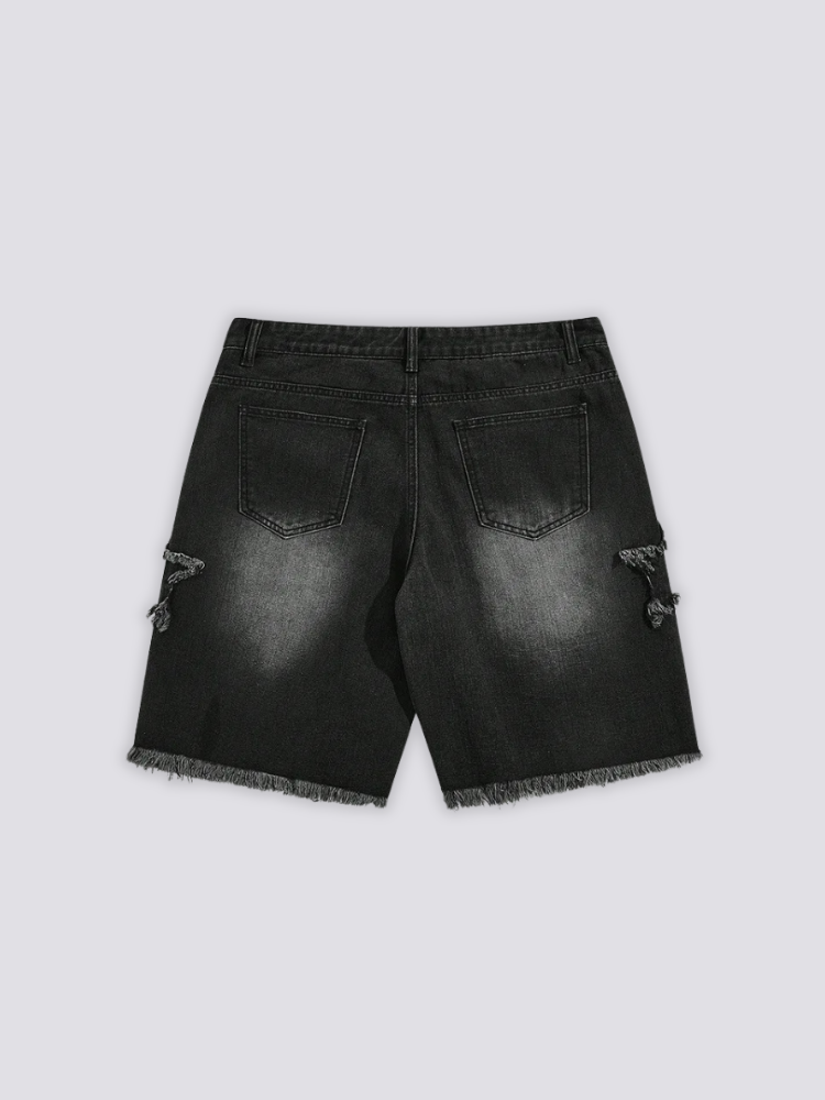 Pantalones cortos vaqueros con estampado de estrellas pantalón corto vaquero streetwear japonés Ropa Japonesa