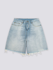 Pantalón corto vaquero lavado claro pantalón corto vaquero streetwear japonés Ropa Japonesa