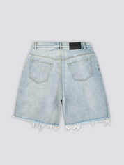Pantalón corto vaquero lavado claro pantalón corto vaquero streetwear japonés Ropa Japonesa