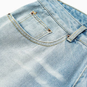Pantalón corto vaquero lavado claro pantalón corto vaquero streetwear japonés Ropa Japonesa