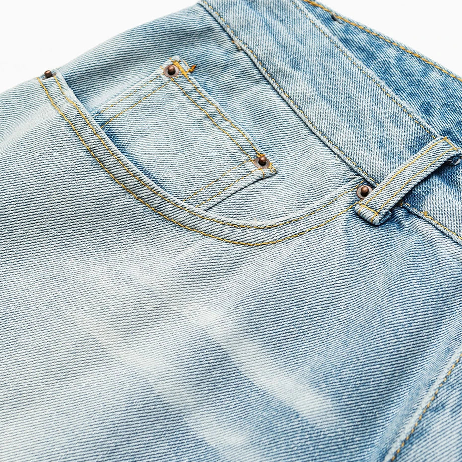 Pantalón corto vaquero lavado claro pantalón corto vaquero streetwear japonés Ropa Japonesa