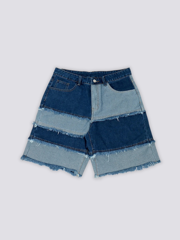 Pantalones cortos vaqueros deshilachados pantalón corto vaquero streetwear japonés Ropa Japonesa