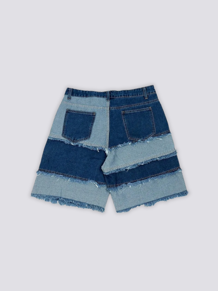Pantalones cortos vaqueros deshilachados pantalón corto vaquero streetwear japonés Ropa Japonesa