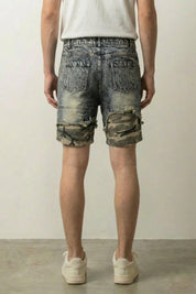 Pantalones cortos vaqueros de camuflaje pantalón corto vaquero streetwear japonés Ropa Japonesa