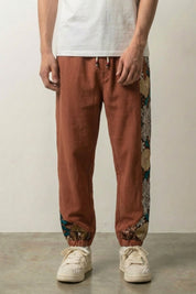 Pantalón Japonés Floral 'Sakura' Rojo pantalón japonés streetwear Ropa Japonesa