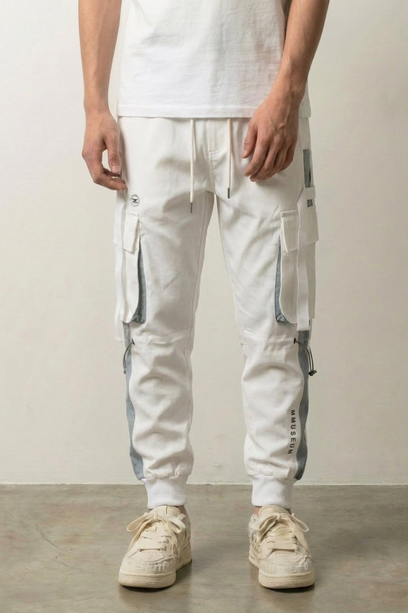 Pantalón cargo utilitario blanco Okaido Jense pantalón streetwear urbano japonés Ropa Japonesa