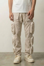 Pantalones Cargo Beige Claro The Casual pantalón streetwear urbano japonés Ropa Japonesa