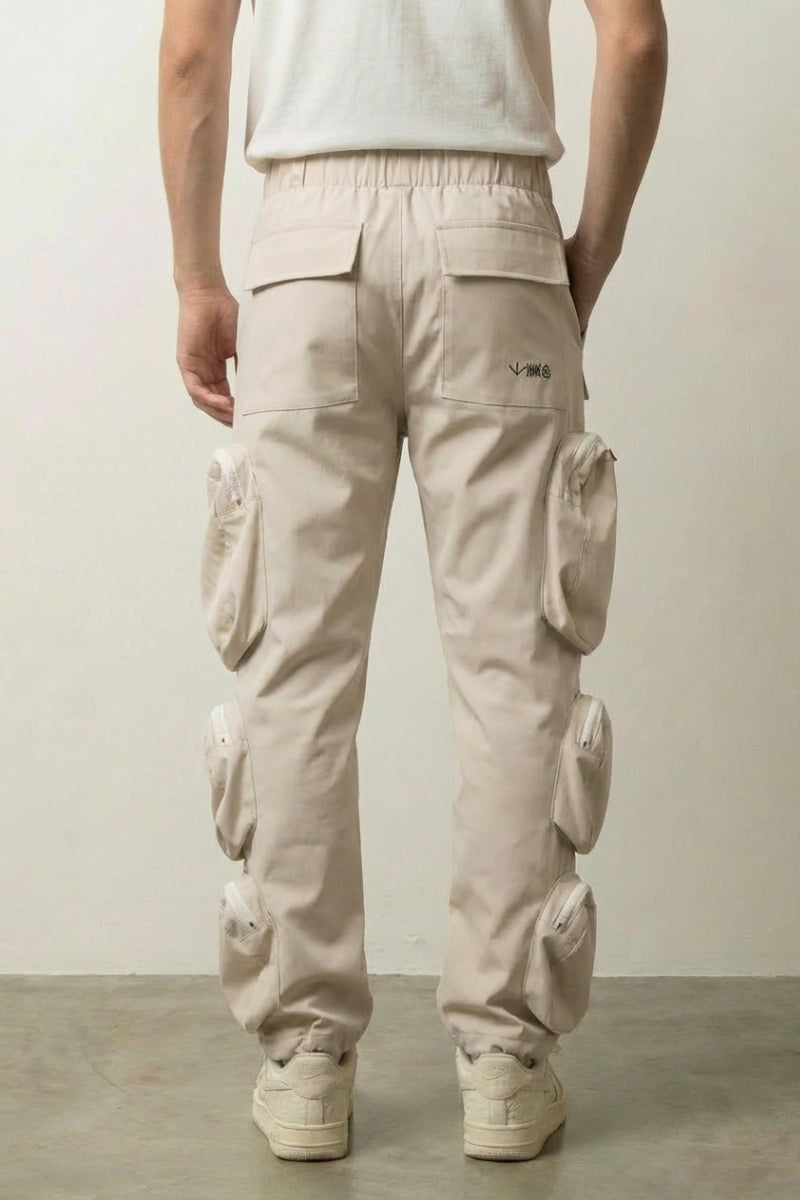 Pantalones Cargo Beige Claro The Casual pantalón streetwear urbano japonés Ropa Japonesa
