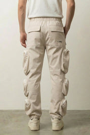Pantalones Cargo Beige Claro The Casual pantalón streetwear urbano japonés Ropa Japonesa