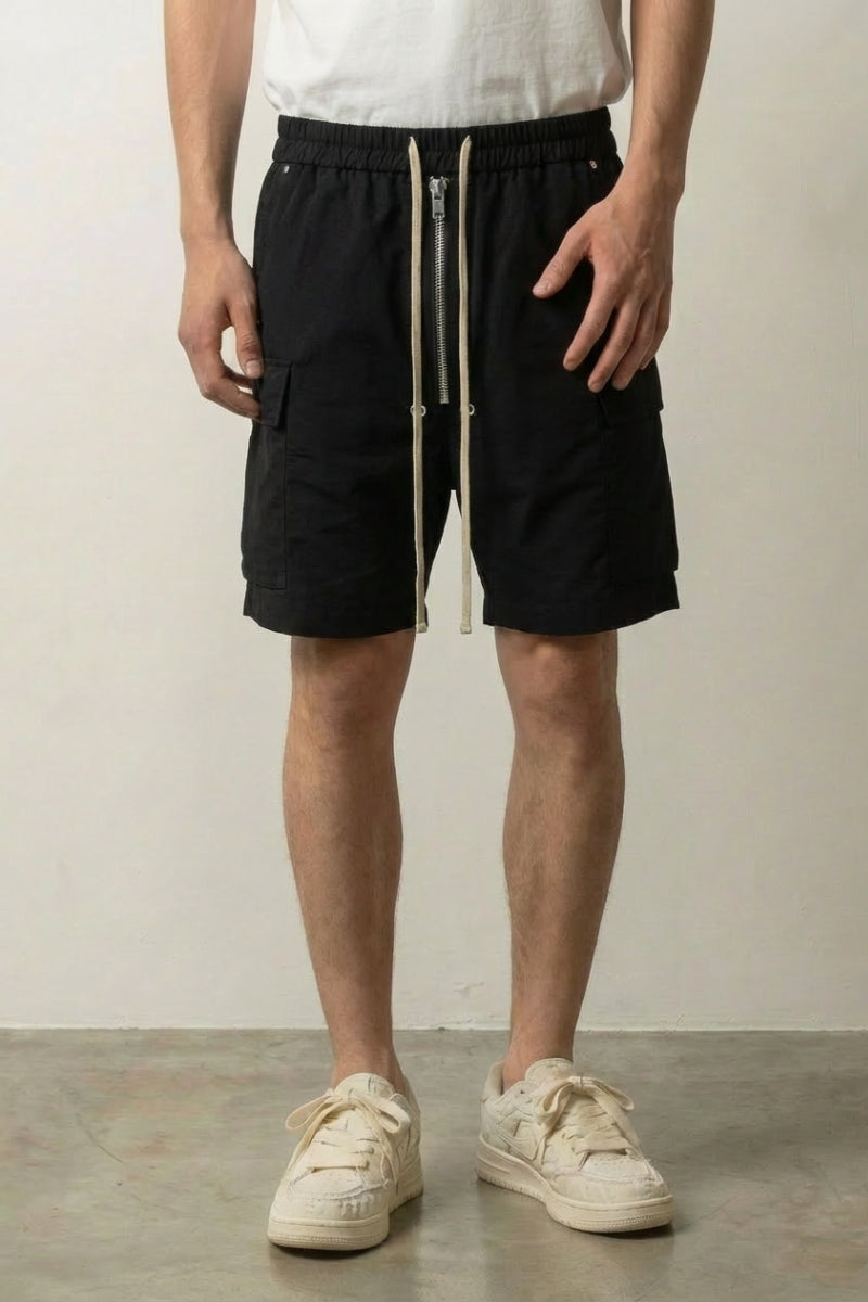 Pantalones cortos cargo negros pantalón corto vaquero streetwear japonés Ropa Japonesa