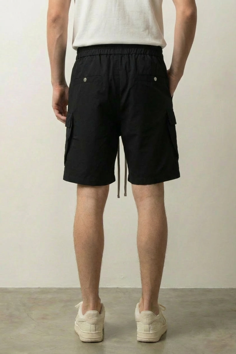 Pantalones cortos cargo negros pantalón corto vaquero streetwear japonés Ropa Japonesa