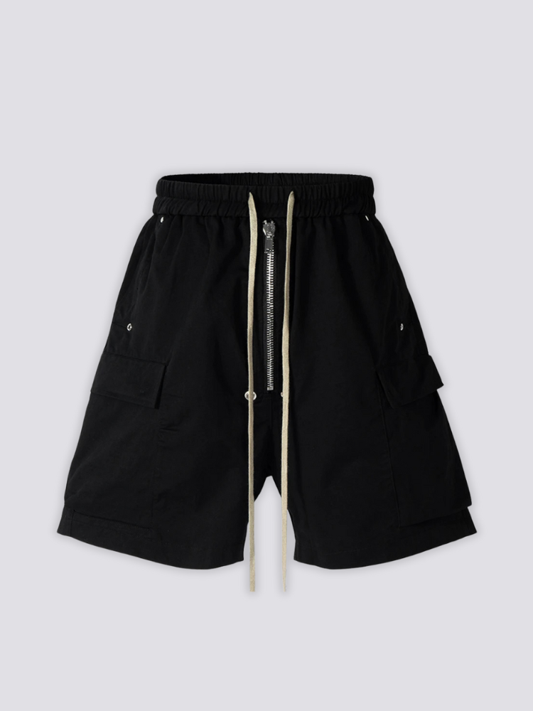 Pantalones cortos cargo negros pantalón corto vaquero streetwear japonés Ropa Japonesa