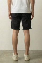 Pantalones cortos vaqueros con strass pantalón corto vaquero streetwear japonés Ropa Japonesa