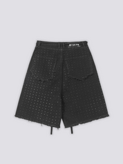 Pantalones cortos vaqueros con strass pantalón corto vaquero streetwear japonés Ropa Japonesa