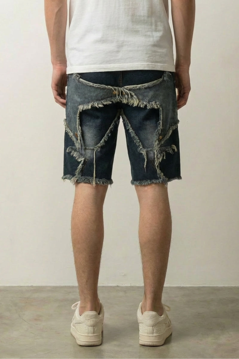Pantalones cortos vaqueros desgastados pantalón corto vaquero streetwear japonés Ropa Japonesa