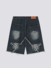 Pantalones cortos vaqueros desgastados pantalón corto vaquero streetwear japonés Ropa Japonesa