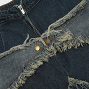 Pantalones cortos vaqueros desgastados pantalón corto vaquero streetwear japonés Ropa Japonesa
