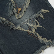 Pantalones cortos vaqueros desgastados pantalón corto vaquero streetwear japonés Ropa Japonesa