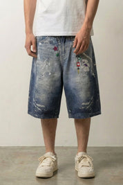 Pantalones cortos vaqueros personalizados pantalón corto vaquero streetwear japonés Ropa Japonesa