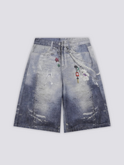 Pantalones cortos vaqueros personalizados pantalón corto vaquero streetwear japonés Ropa Japonesa