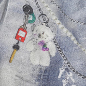Pantalones cortos vaqueros personalizados pantalón corto vaquero streetwear japonés Ropa Japonesa