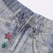Pantalones cortos vaqueros personalizados pantalón corto vaquero streetwear japonés Ropa Japonesa