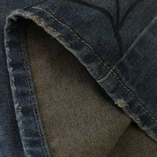 Pantalones cortos vaqueros Spider Web pantalón corto vaquero streetwear japonés Ropa Japonesa