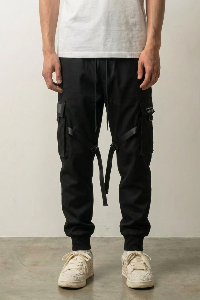 Pantalones streetwear con tirantes Okazaki pantalón streetwear urbano japonés Ropa Japonesa