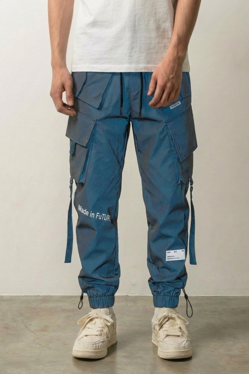 Pantalones reflectantes Track Tactical pantalón streetwear urbano japonés Ropa Japonesa