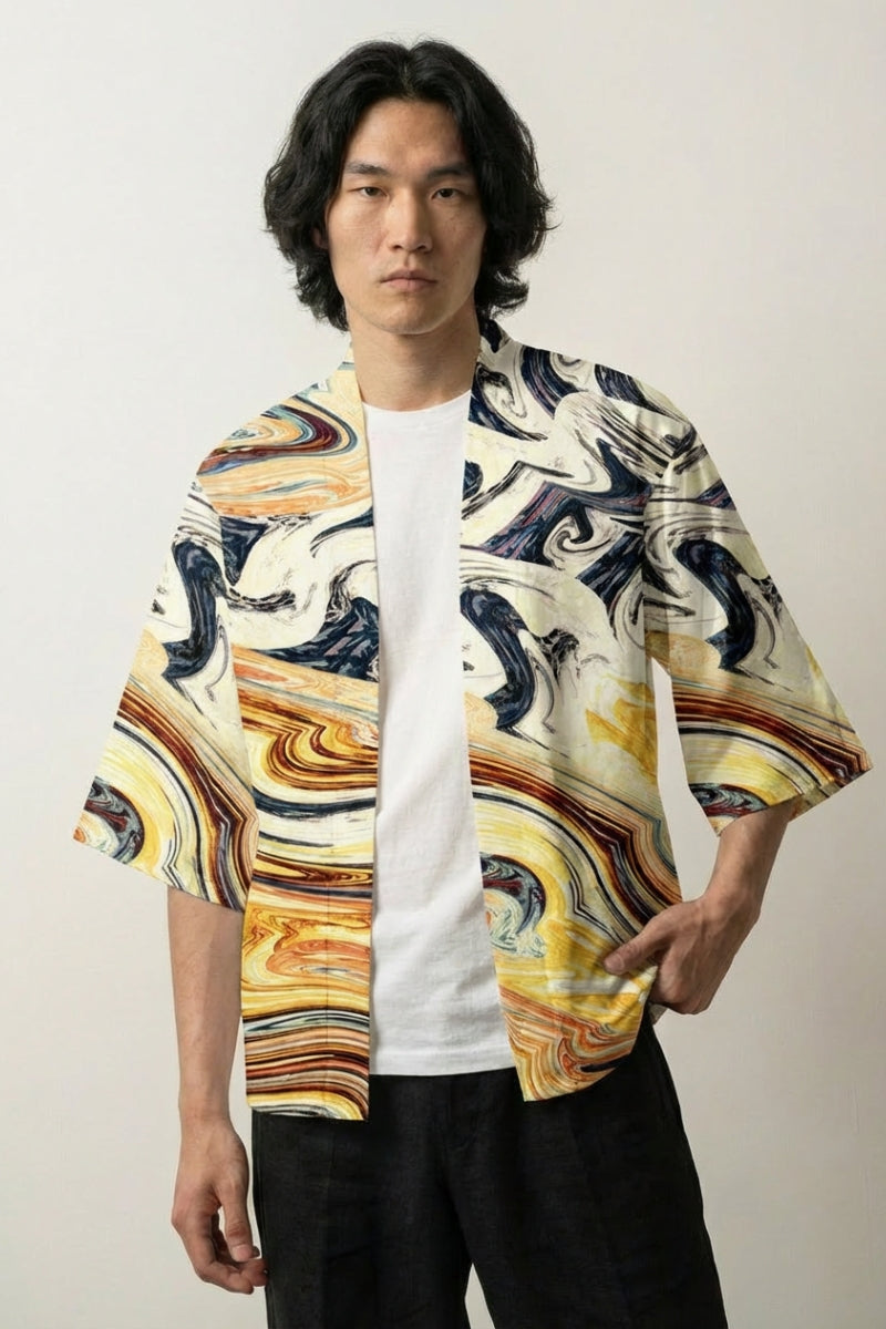 Patrón Haori Psykomida haori japonés llevado mannequin estilo streetwear Ropa Japonesa