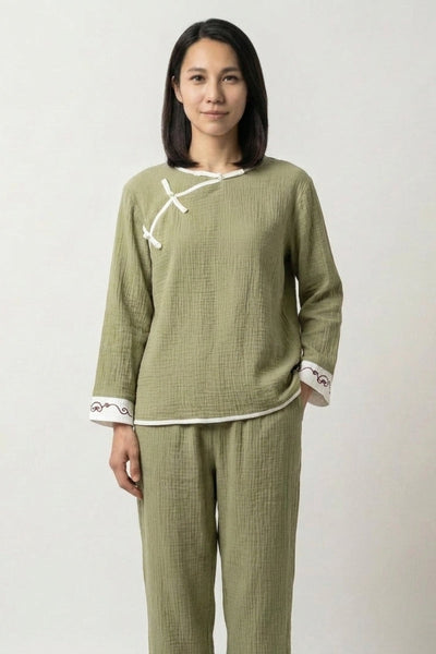 Pijama Japonés Algodón Salvia 'Wakaba'