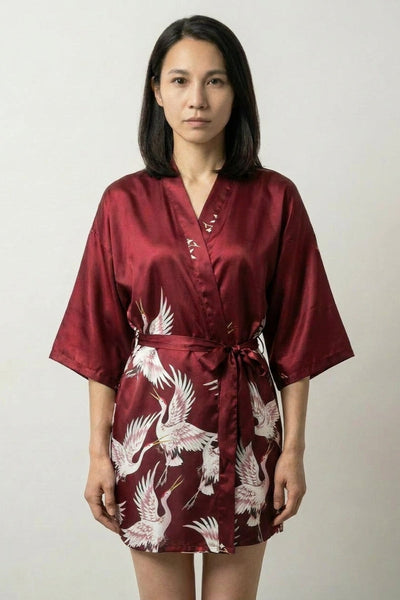 Pijama japonés rojo estilo kimono