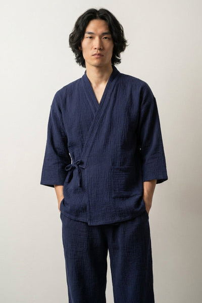 Pijama Jinbei 'Konryu' Azul Índigo