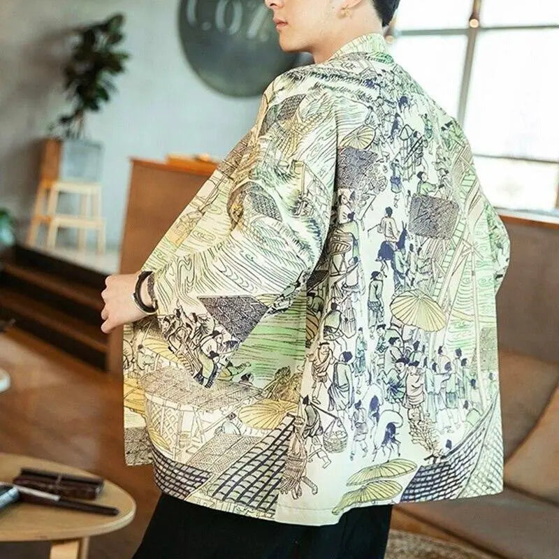 Chaqueta kimono estampada 'Edición Kaito'
