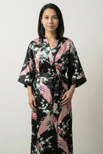Pijama largo japonés tipo kimono para mujer