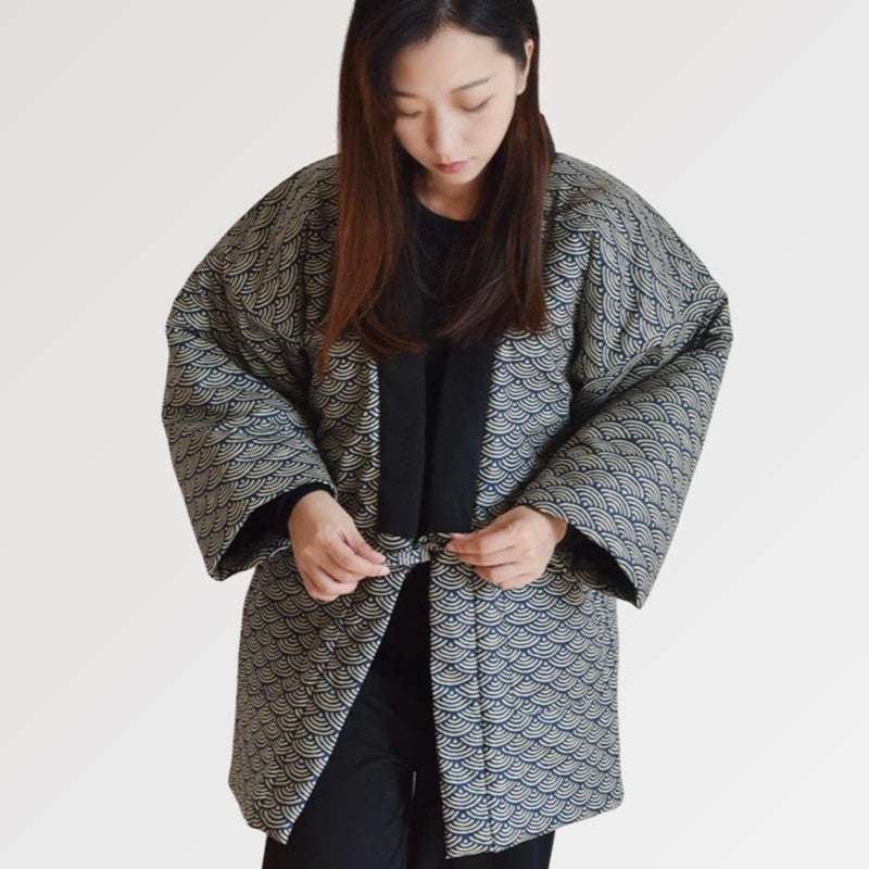 Chaqueta kimono acolchada