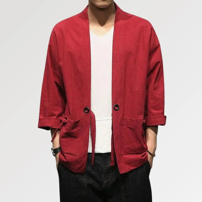 Chaqueta kimono roja