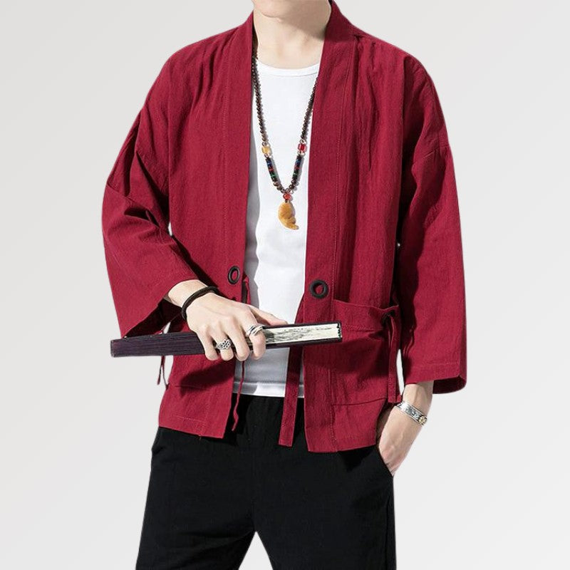 Chaqueta kimono roja 'Yuudai'